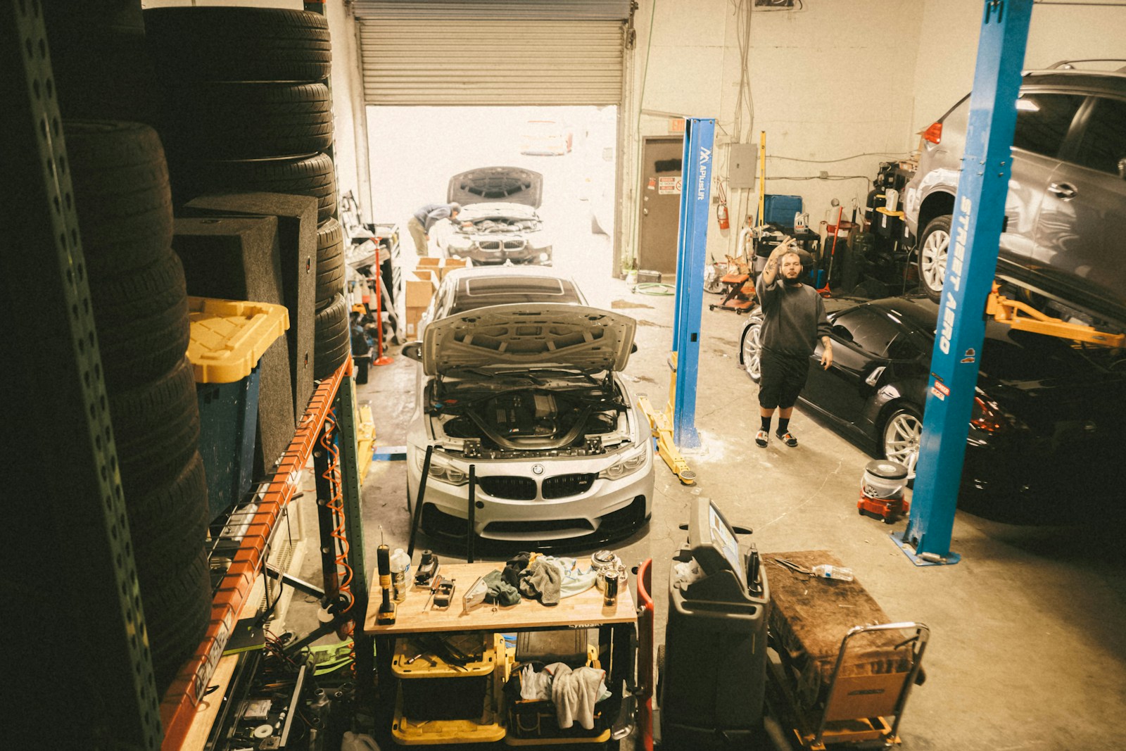 Inside the Atlantic Euro Cars service shop